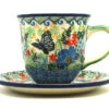 Polish Pottery 8 Oz. Cup & Saucer - Unikat Signature - U4600 -Polish Pottery shop ceramika artystyczna polish pottery 8 oz cup saucer unikat signature u4600 b66 u4600 p10852