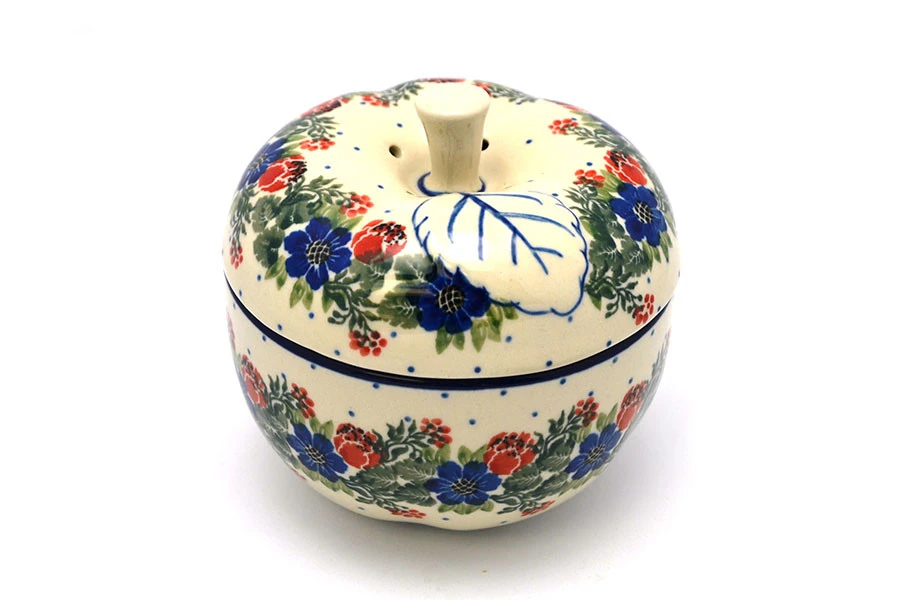 Polish Pottery Apple Baker - Garden Party