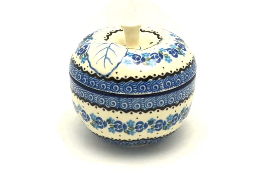 Polish Pottery Apple Baker - Twilight 3 Polish Pottery Apple Baker - Twilight