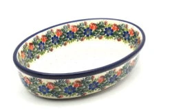 Polish Pottery Baker - Oval - Medium - Garden Party