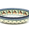 Polish Pottery Baker - Oval - Small - Red Robin -Polish Pottery shop ceramika artystyczna polish pottery baker oval small red robin 299 1257a p4299