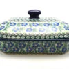 Polish Pottery Baker - Rectangular Covered - Large - Sweet Violet -Polish Pottery shop ceramika artystyczna polish pottery baker rectangular covered large sweet violet 665 1538a p8392
