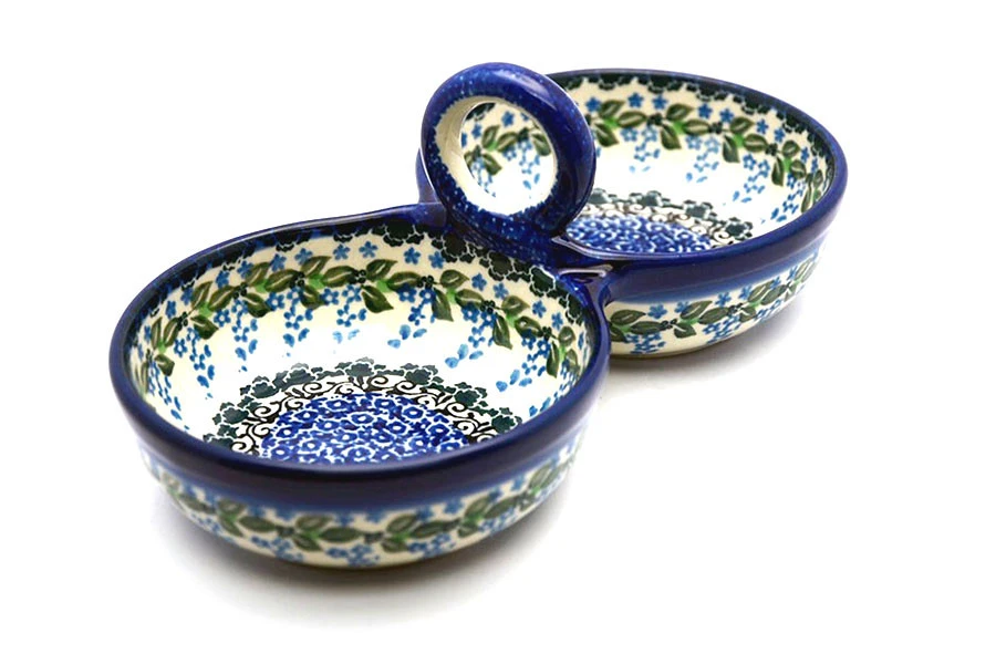 Polish Pottery Bowl - Double Serving - Wisteria 3 Polish Pottery Bowl - Double Serving - Wisteria