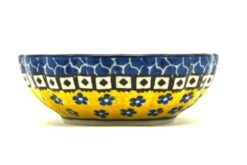 Polish Pottery Bowl - Shallow Scalloped - Small - Sunburst -Polish Pottery shop ceramika artystyczna polish pottery bowl shallow scalloped small sunburst 023 859a c p1000000009024