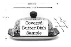 Polish Pottery Butter Dish - Burgundy Berry Green -Polish Pottery shop ceramika artystyczna polish pottery butter dish burgundy berry green 295 1415a c p2000000066582