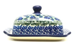Polish Pottery Butter Dish - Huckleberry