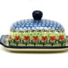 Polish Pottery Butter Dish - Maraschino 1 Polish Pottery Butter Dish - Maraschino -Polish Pottery shop ceramika artystyczna polish pottery butter dish maraschino 295 1916a p3077