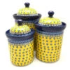 Polish Pottery Canister Set - Sunburst 2 Polish Pottery Canister Set - Sunburst -Polish Pottery shop ceramika artystyczna polish pottery canister set sunburst s49 859a p12831
