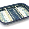 Polish Pottery Dish - Divided Rectangular - Blue Spring Daisy 2 Polish Pottery Dish - Divided Rectangular - Blue Spring Daisy -Polish Pottery shop ceramika artystyczna polish pottery dish divided rectangular blue spring daisy 393 614a p7163