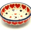 Polish Pottery Dish - Round Food Prep - Love Struck -Polish Pottery shop ceramika artystyczna polish pottery dish round food prep love struck b88 2108a p11537