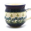 Polish Pottery Mug - 11 Oz. Bubble - Blue Spring Daisy 1 Polish Pottery Mug - 11 Oz. Bubble - Blue Spring Daisy -Polish Pottery shop ceramika artystyczna polish pottery mug 11 oz bubble blue spring daisy 070 614a p782