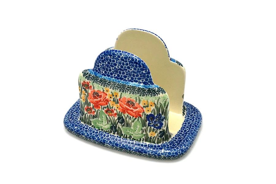 Polish Pottery Napkin Holder - Unikat Signature - U4400