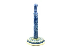 Polish Pottery Paper Towel Holder - Blue Bells