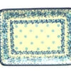 Polish Pottery Plate - Rectangular - Flax Flower -Polish Pottery shop ceramika artystyczna polish pottery plate rectangular flax flower 111 2642a p14467